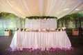 Flowers decoration background for wedding party