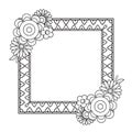 Flowers decorative frame