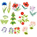 Flowers decorative set