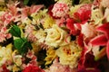 Flowers different roses lilies peonies carnations bouquet