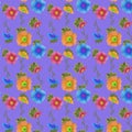 Flowers digital pattern print paper, Fabric, background,cover Royalty Free Stock Photo