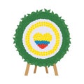 flowers fair silleta with colombian flag