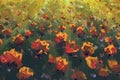 Flowers field red poppies paintings monet painting claude impressionism paint Royalty Free Stock Photo