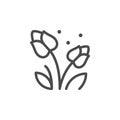 Flowers flowering line outline icon