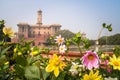 Flowers in a formal garden, Mughal Garden, Rashtrapati Bhavan