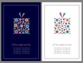 Flowers gift greeting cards