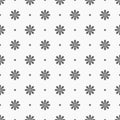 Flowers grey floral seamless pattern Royalty Free Stock Photo