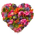 Flowers heart floral collage concept Royalty Free Stock Photo