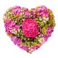 Flowers heart floral collage concept Royalty Free Stock Photo