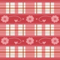 Flowers Hearts And Plaid Royalty Free Stock Photo