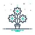 Mix icon for Flowers, bloom and garden Royalty Free Stock Photo