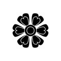 Flowers icon vector. Day of the Dead illustration sign. Holiday symbol or logo.