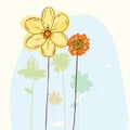 Flowers icons set, vector illustration Royalty Free Stock Photo