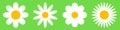 Flowers icons set. Vector illustration Royalty Free Stock Photo