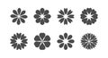 Flowers icons set