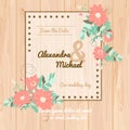 Flowers invitational wedding card