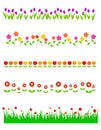 Flowers Line / divider Royalty Free Stock Photo