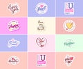 Flowers and Love: Valentine\'s Day Graphics Stickers