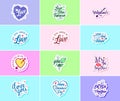 Flowers and Love: Valentine\'s Day Graphics Stickers