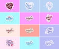 Flowers and Love: Valentine\'s Day Graphics Stickers