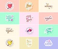 Flowers and Love: Valentine\'s Day Graphics Stickers