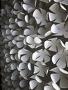 Flowers made of paper are handicrafts decorative crafts on the walls abstact background black and white