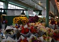 Flowers on the Market at Pike Place in Seattle, Washington Royalty Free Stock Photo