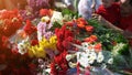 Flowers at the memorial of Military Glory.