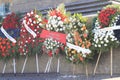 Flowers in military celebration, Montevideo Uruguay