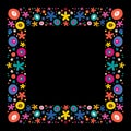 Flowers nature frame border