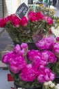 Flowers outside a shop in Paris, France Royalty Free Stock Photo