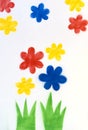 Flowers painting background, illustration Royalty Free Stock Photo