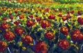 Flowers paintings monet painting claude impressionism paint landscape Royalty Free Stock Photo