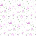 Flowers pattern, seamless pattern Royalty Free Stock Photo