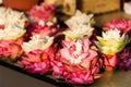 Flowers for pray in Buddhism religion, used as offerings. Royalty Free Stock Photo