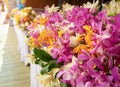 Flowers for prayers in Buddhism Used as an offering Royalty Free Stock Photo