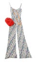 Flowers print jumpsuit fashion composition