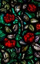 Flowers (roses) in stained glass Royalty Free Stock Photo