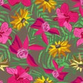 Flowers salsa-Flowers in Bloom seamless repeat pattern