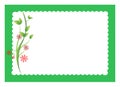 Flowers with scalloped border