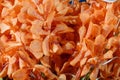 Flowers scene - fresh orange color Orchid flowers in market