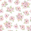 Flowers seamless background. Vector Graphic.
