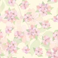Flowers seamless background. Vector spring texture