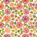 Flowers seamless pattern.