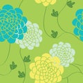 Flowers seamless pattern. Bright colors elements