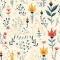 Whimsical Vintage Flower Pattern: Cathy Wilkes Inspired