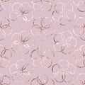 Flowers seamless pattern. Repeating luxury background. Abstract glitter design prints. Repeated geometric texture. Repeat delicate Royalty Free Stock Photo