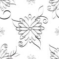 Flowers seamless pattern vector illustration for fabric, cloth, package, wall, decoration, furniture, printing media Royalty Free Stock Photo