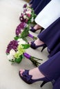 Flowers and Shoes of Bride and Bridesmaids