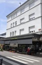 Flowers Shop from Place Saint Goery Square in Downtown of Epinal City in Vosges Department of France